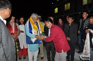 The Governor of Arunachal Pradesh Shri P.B. Acharya received by people of Dirang on 5th March 2017.